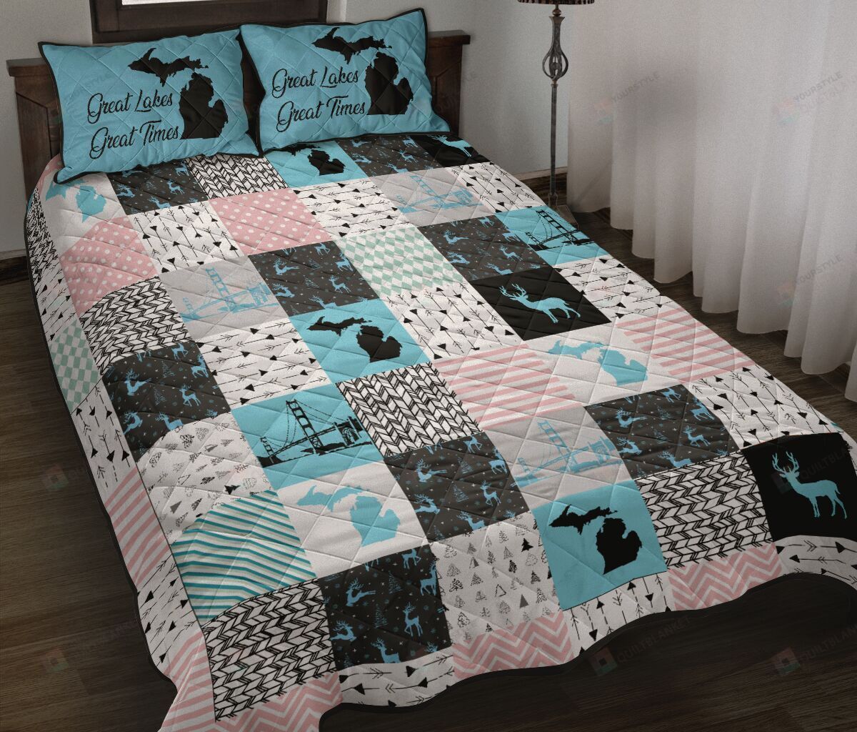 Michigan State Quilt Bedding Set