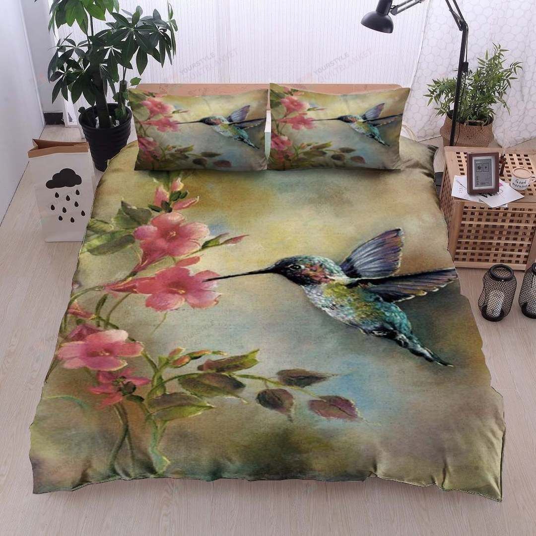 Hummingbirds Cotton Bed Sheets Spread Comforter Duvet Cover Bedding Sets