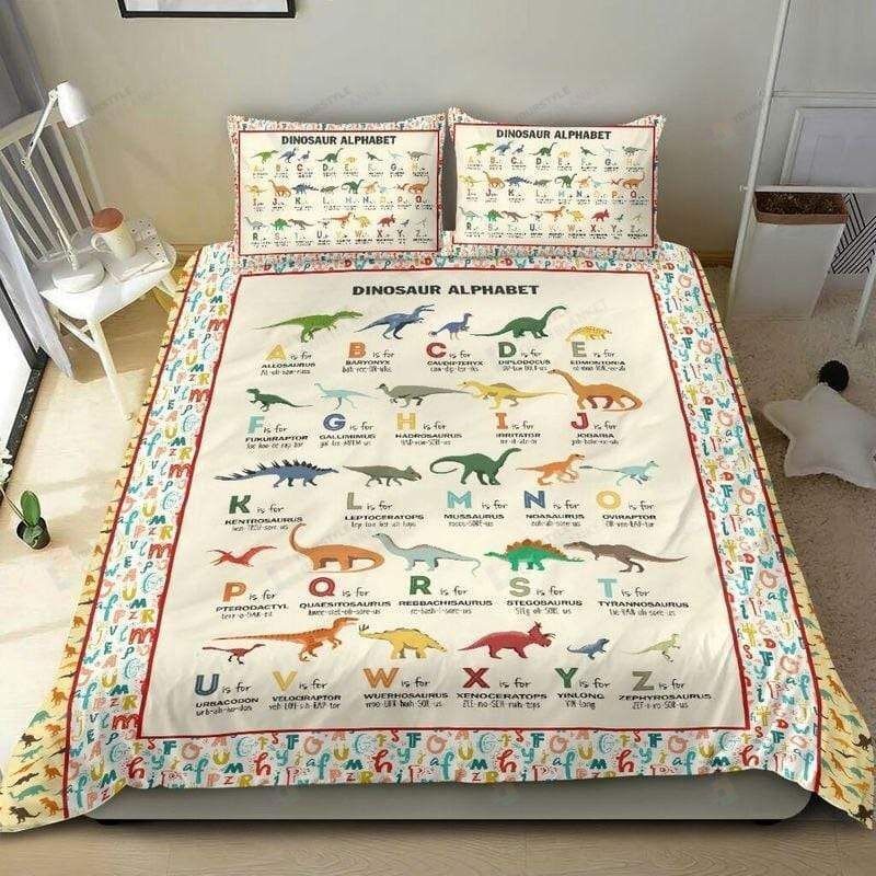 Dinosaur Alphabet Duvet Cover Bedding Set