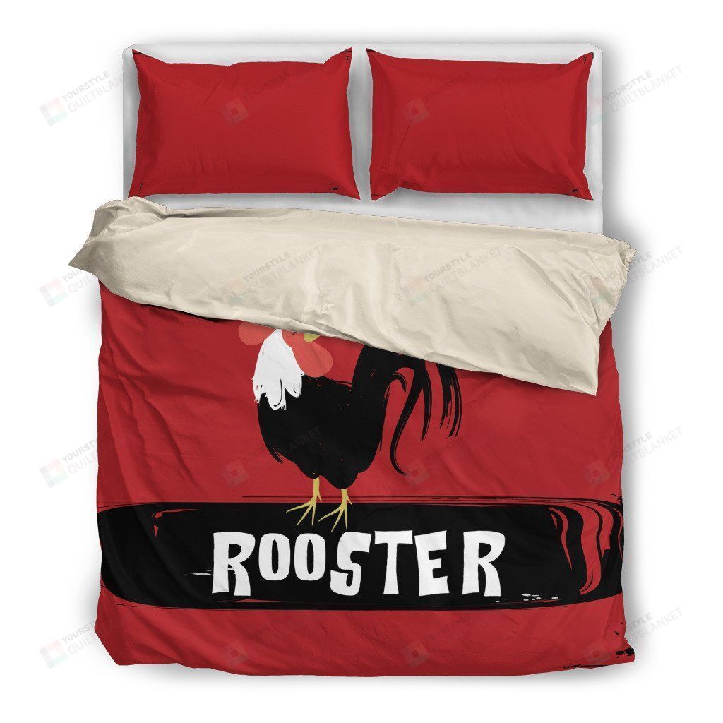 Rooster Cotton Bed Sheets Spread Comforter Duvet Cover Bedding Sets