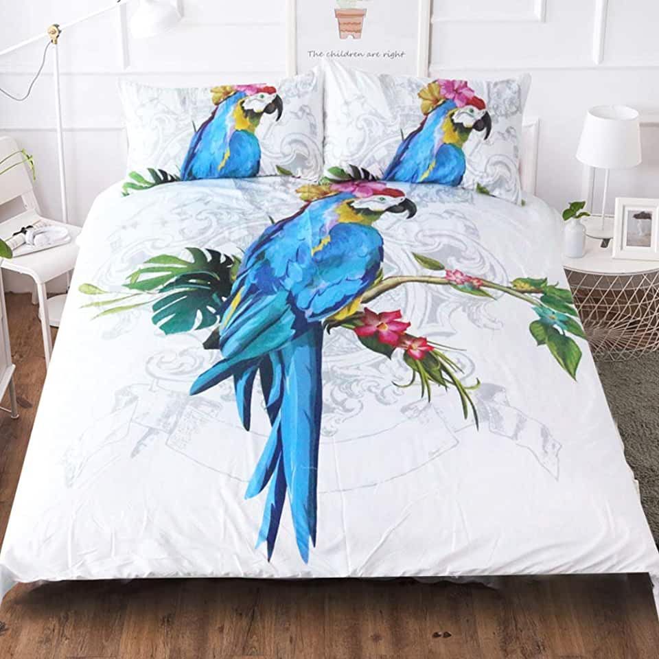 Parrot Pattern Bedding Set Bed Sheets Spread Comforter Duvet Cover Bedding Sets