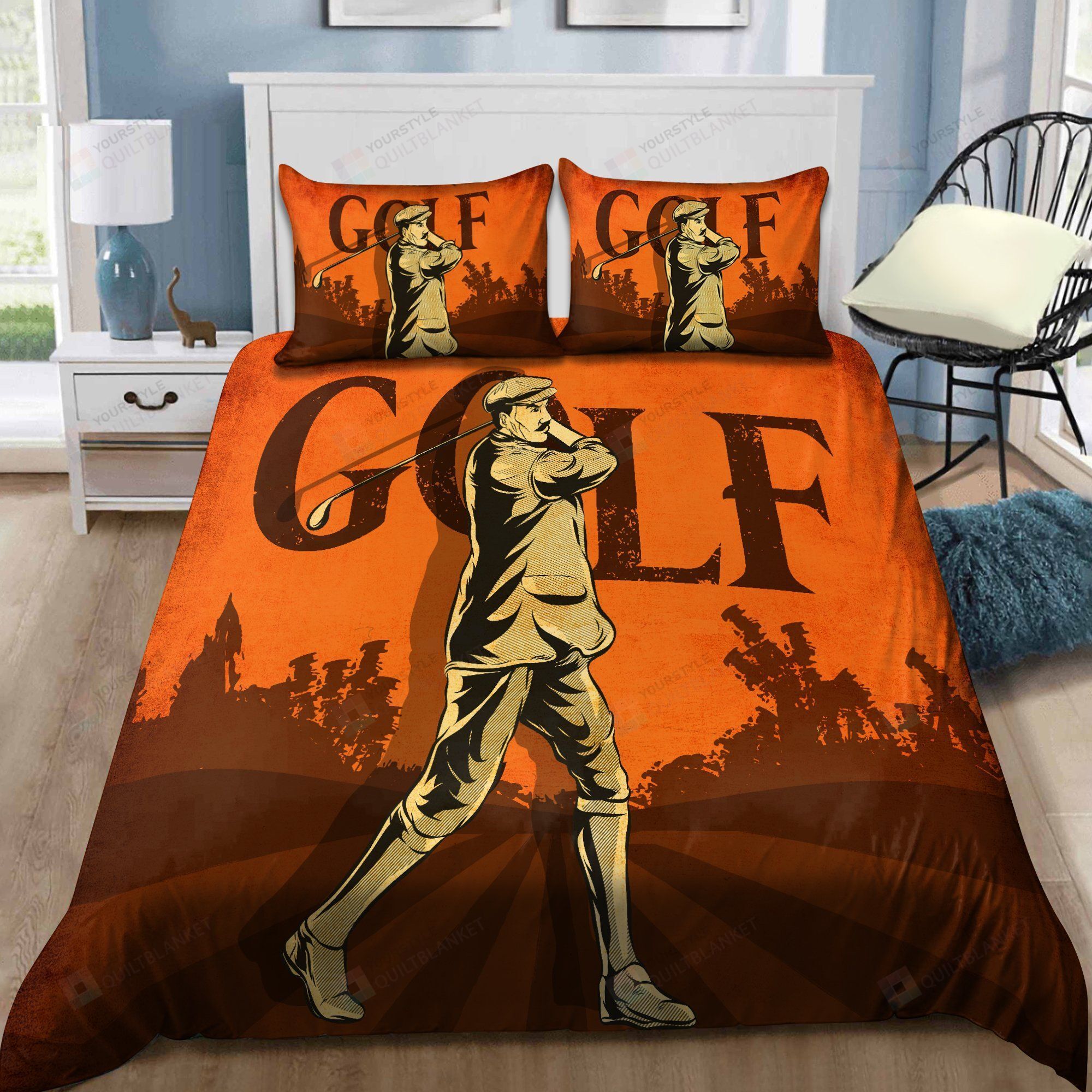 Golf Lover Bedding Set Bed Sheets Spread Comforter Duvet Cover Bedding Sets