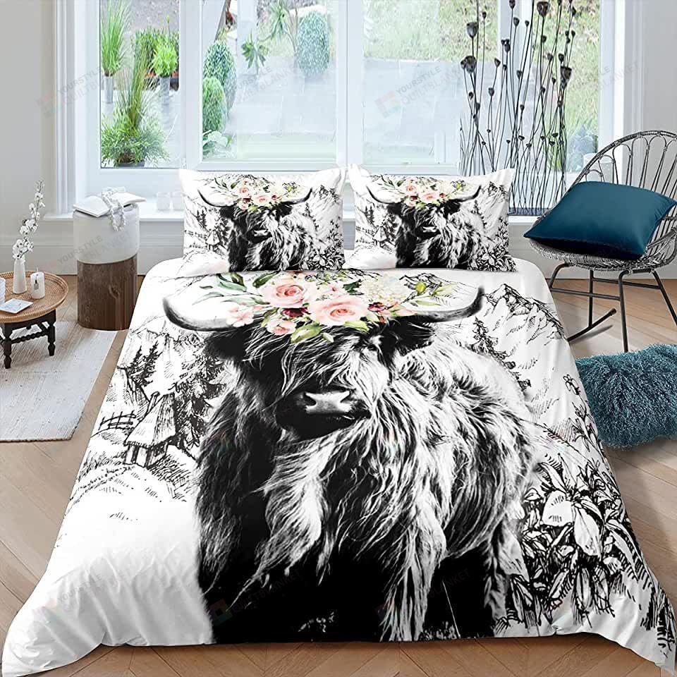 Highland Cattle Bedding Set Bed Sheets Spread Comforter Duvet Cover Bedding Sets