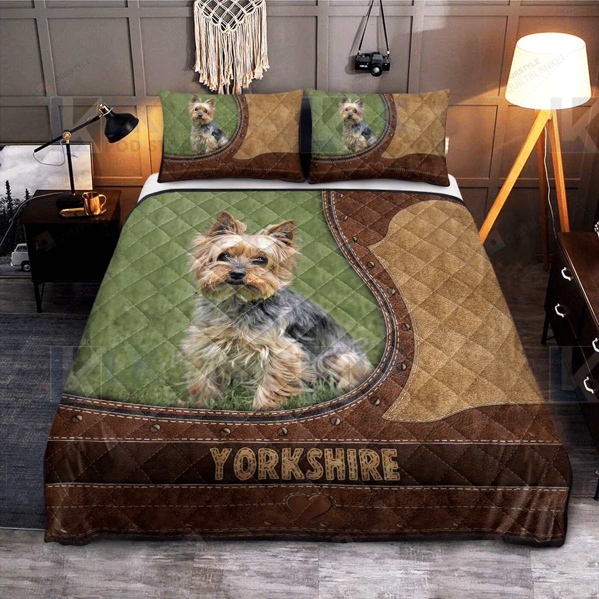 Cute Yorkshire Quilt Bedding Set