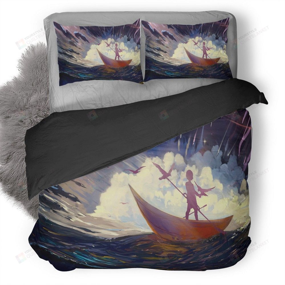 Sail Away Bedding Set ( Duvet Cover And Pillowcase)