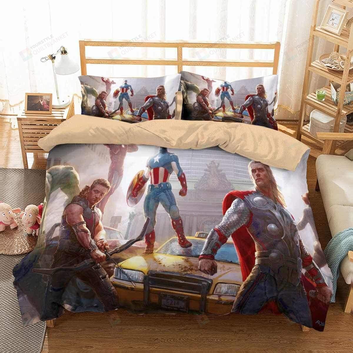 3d Avengers Duvet Cover Bedding Set 3