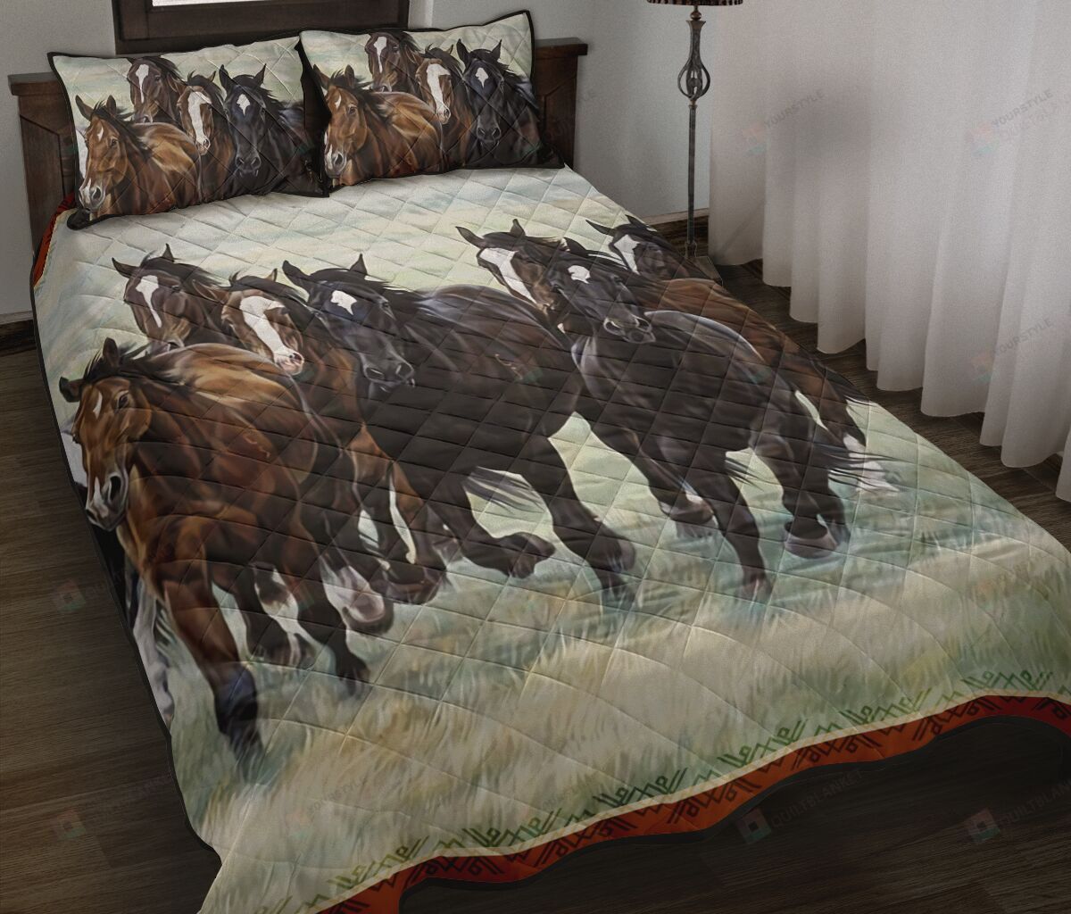 Horse - Run On Meadow Quilt Bedding Set