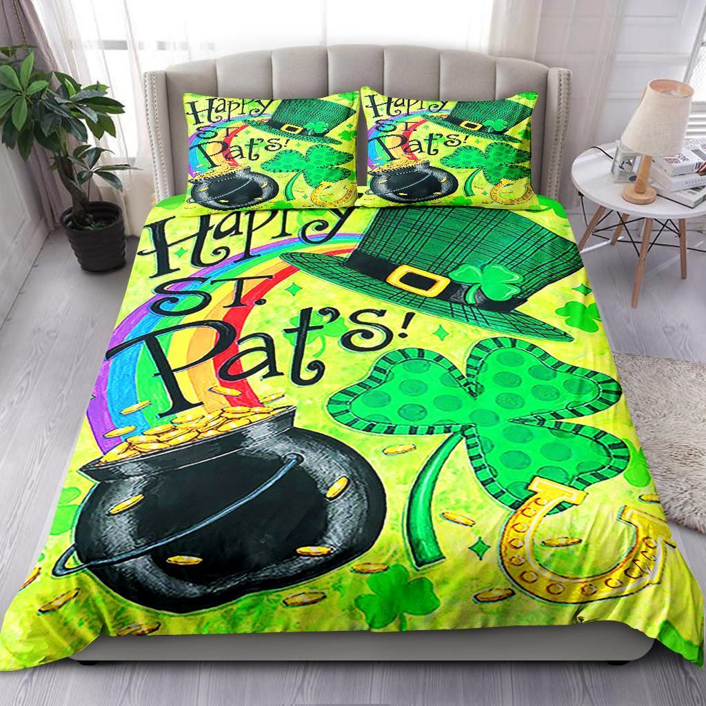 Happy ST. Pat's Bedding Set Bed Sheets Spread Comforter Duvet Cover Bedding Sets