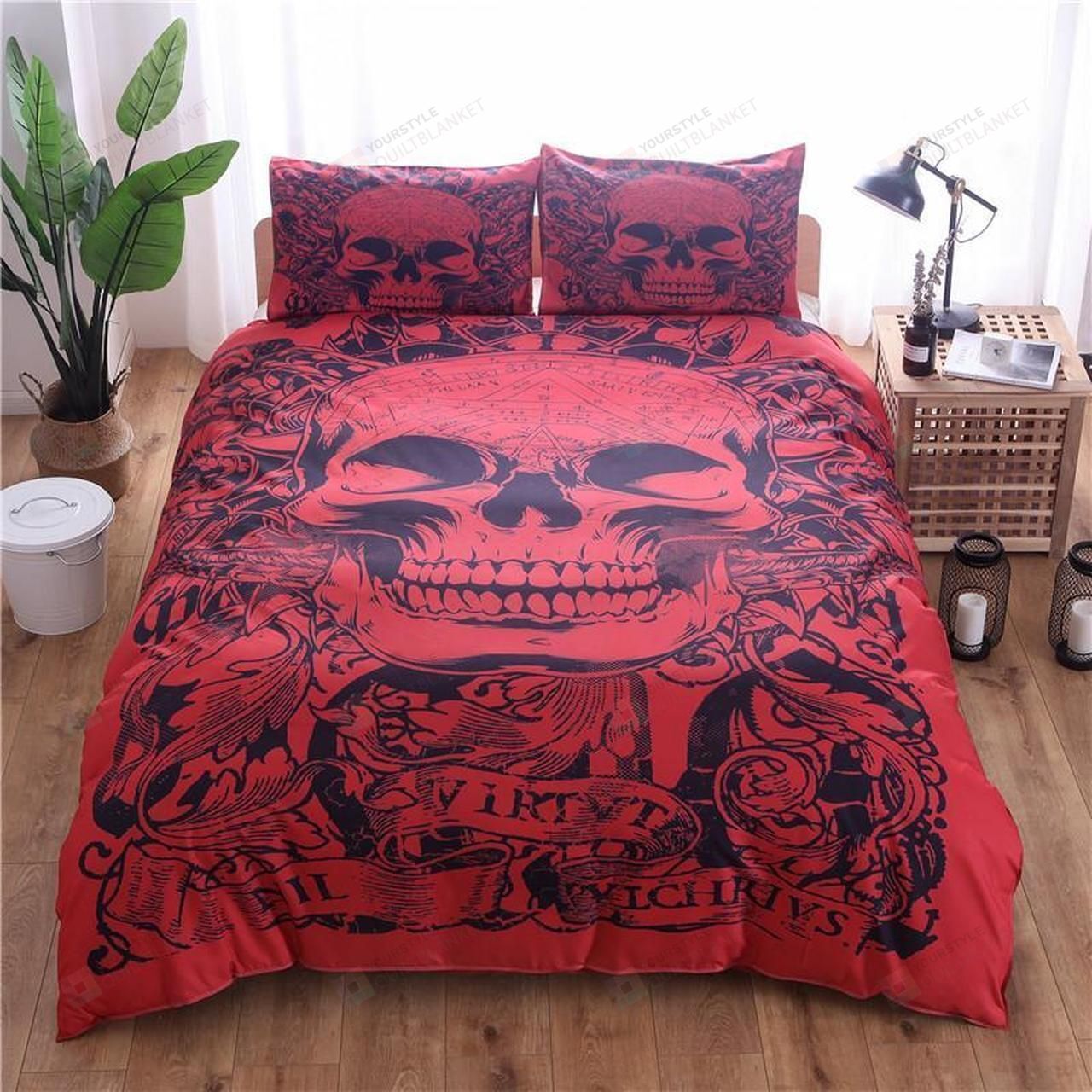 Laughing Red Skull Bedding Set (Duvet Cover & Pillow Cases)