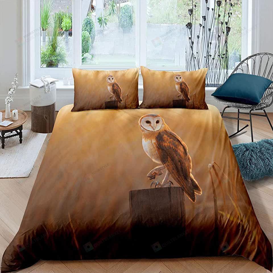 Owl Bedding Set Wildlife  Bed Sheets Spread Comforter Duvet Cover Bedding Sets