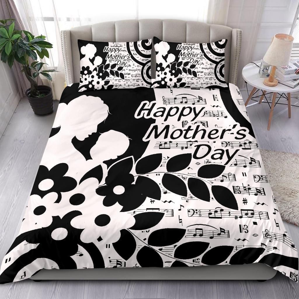 Happy Mother's Day Flower And Music Bedding Set