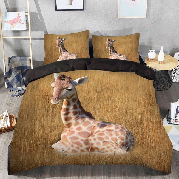 Giraffe Cotton Bed Sheets Spread Comforter Duvet Cover Bedding Sets