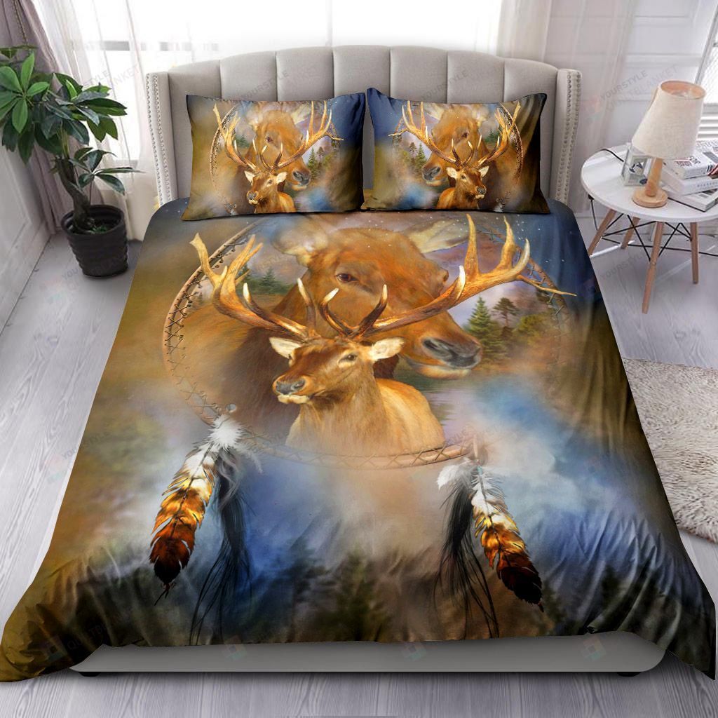 Deer Bedding Set Bed Sheets Spread Comforter Duvet Cover Bedding Sets