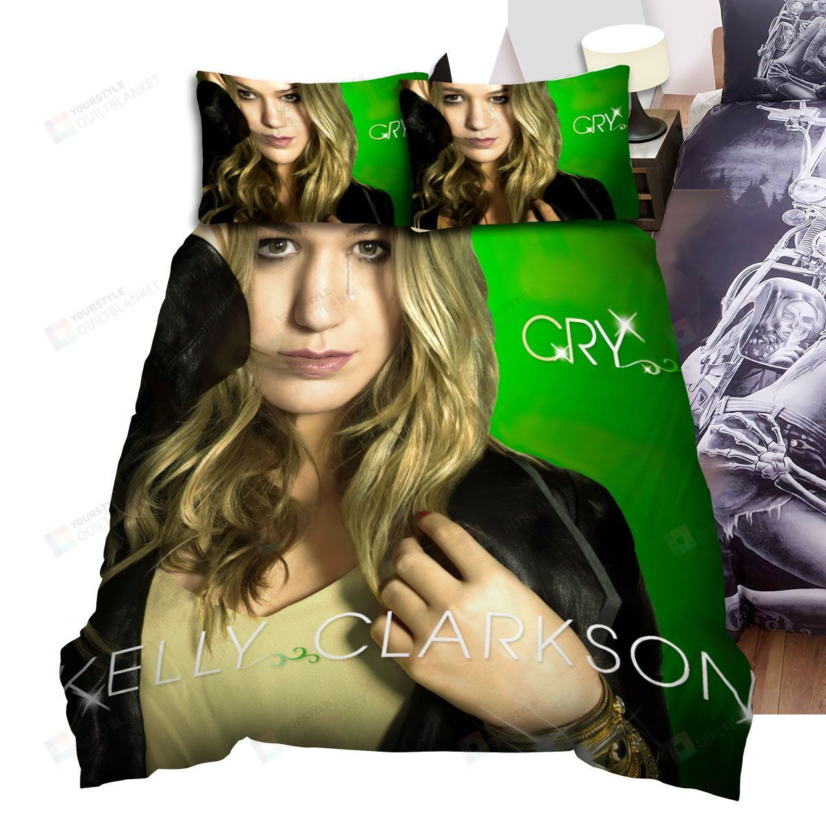 Kelly Clarkson, Cry Bed Sheets Spread Duvet Cover Bedding Sets