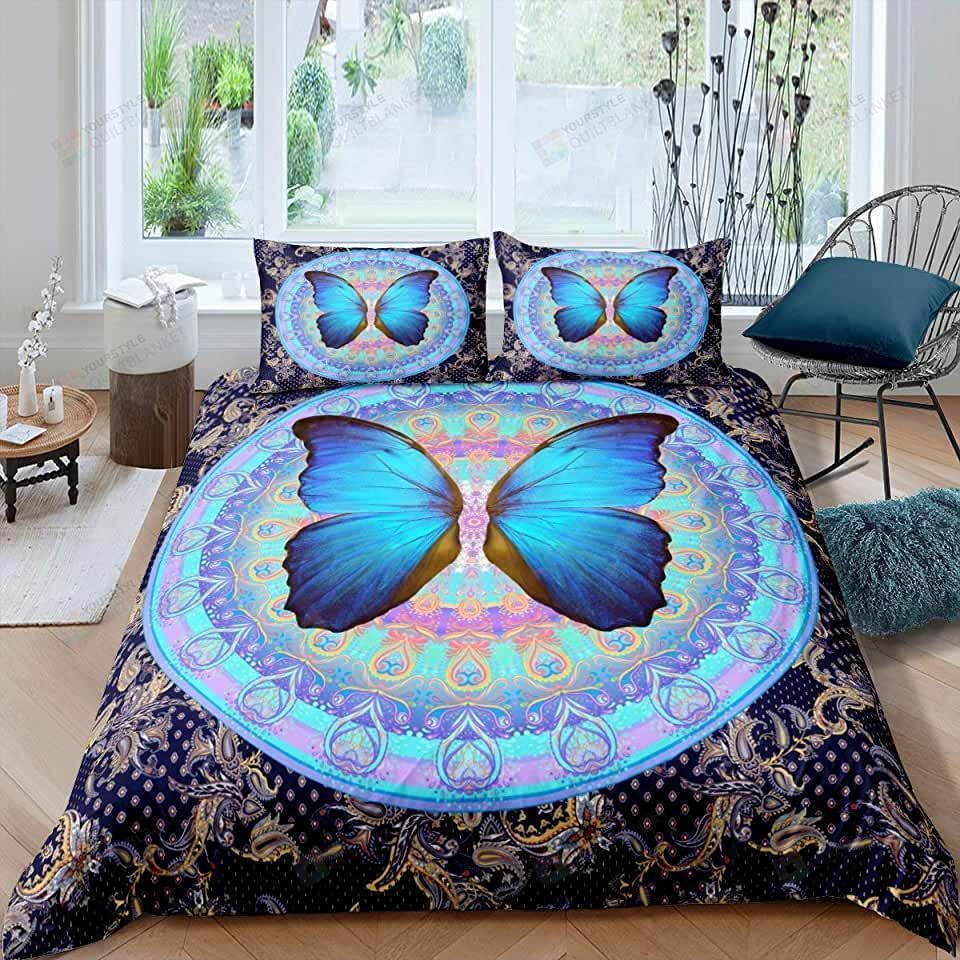 Butterfly Bohemian Mandala Pattern Bed Sheets Duvet Cover Bedding Sets
