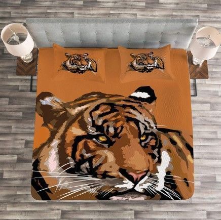 Tiger Cotton Bed Sheets Spread Comforter Duvet Cover Bedding Sets