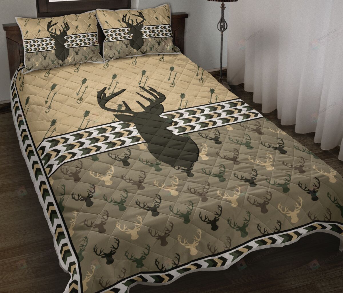 Deer Shadow Quilt Bedding Set