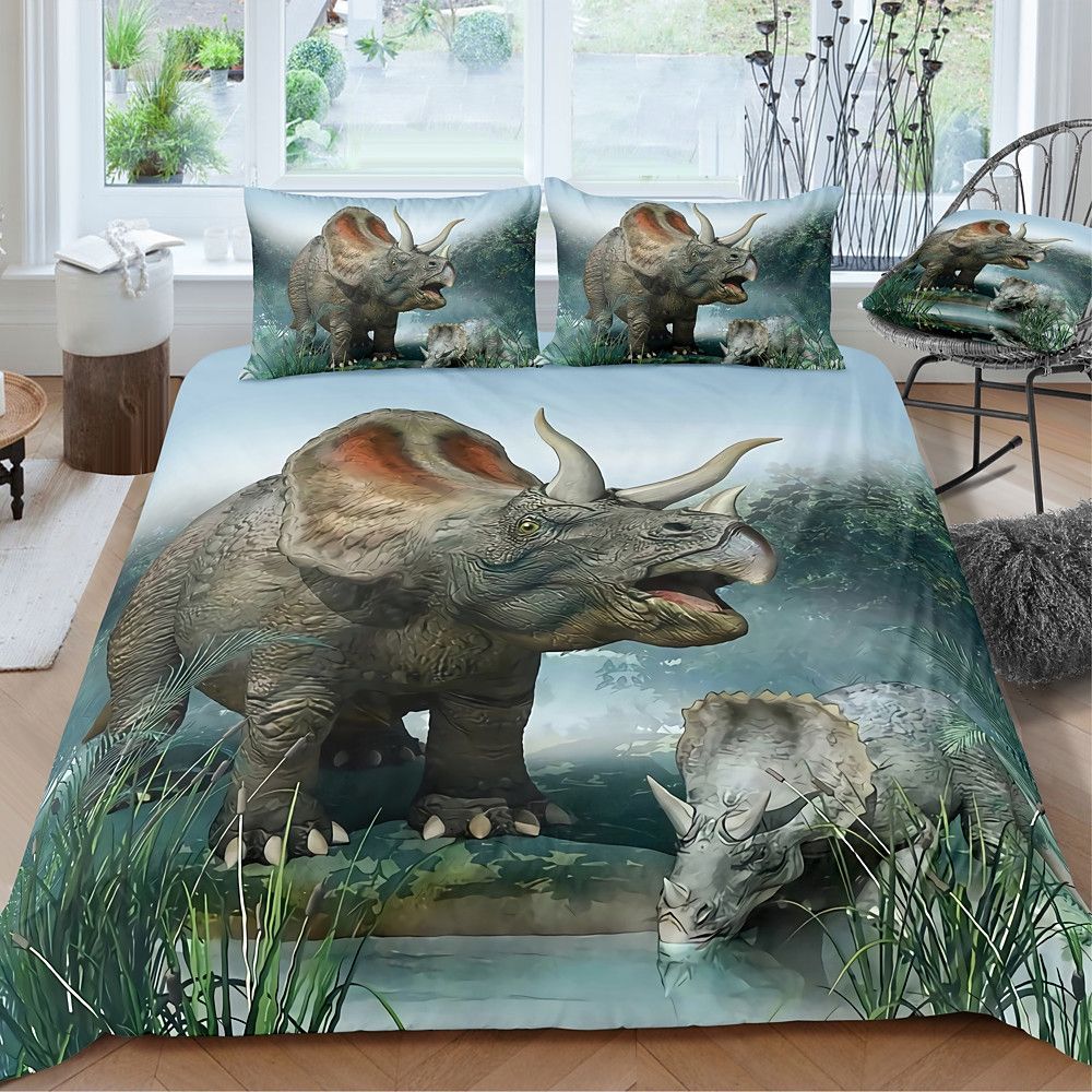 Dinosaur Bedding Set Bed Sheets Spread Comforter Duvet Cover Bedding Sets