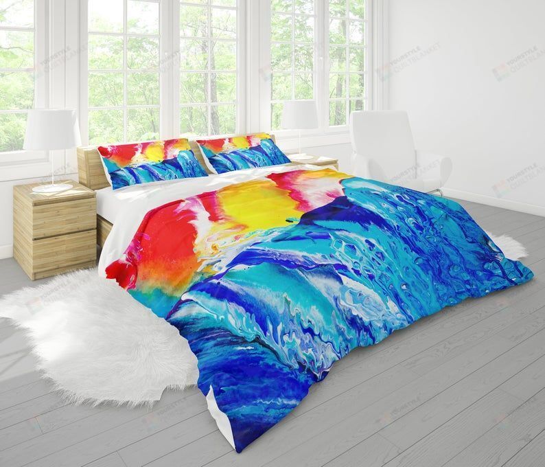 Ocean Cotton Bed Sheets Spread Comforter Duvet Cover Bedding Sets