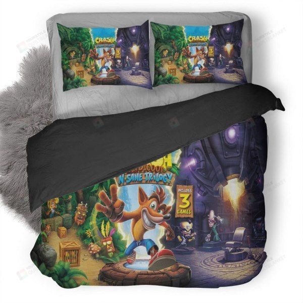 Crash Bandicoot N Sane Trilogy Duvet Cover Bedding Set