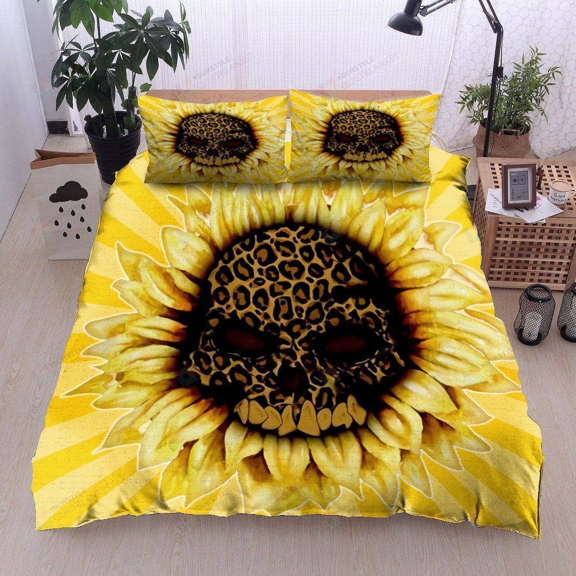 Sunflower Cotton Bed Sheets Spread Comforter Duvet Cover Bedding Sets