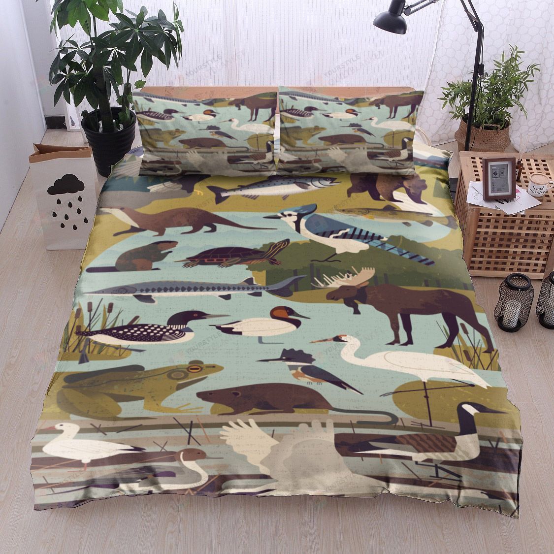 Animal Cotton Bed Sheets Spread Comforter Duvet Cover Bedding Sets