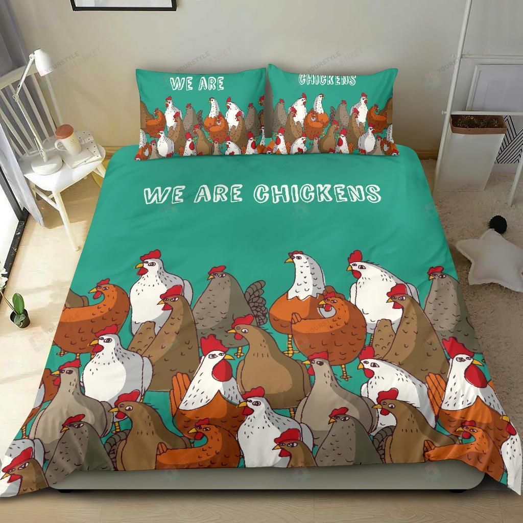 We Are Chicken Bedding Set Bed Sheet Spread Comforter Duvet Cover Bedding Sets