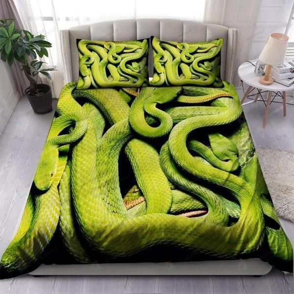 Green Pythons Bedding Set Cotton Bed Sheets Spread Comforter Duvet Cover Bedding Sets