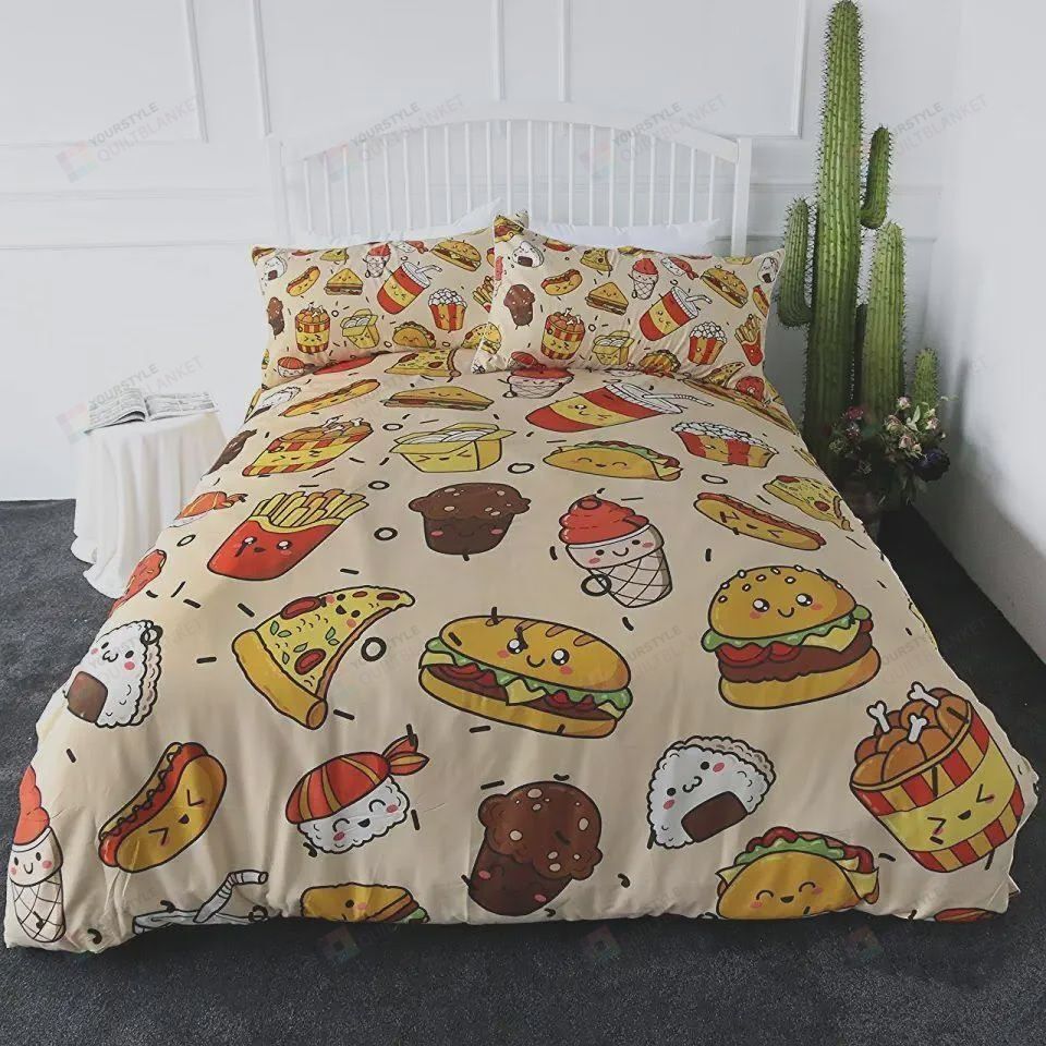 Fastfood Cotton Bed Sheets Spread Comforter Duvet Cover Bedding Sets