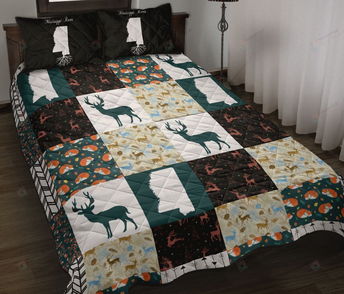 Mississippi Deer Quilt Bedding Set
