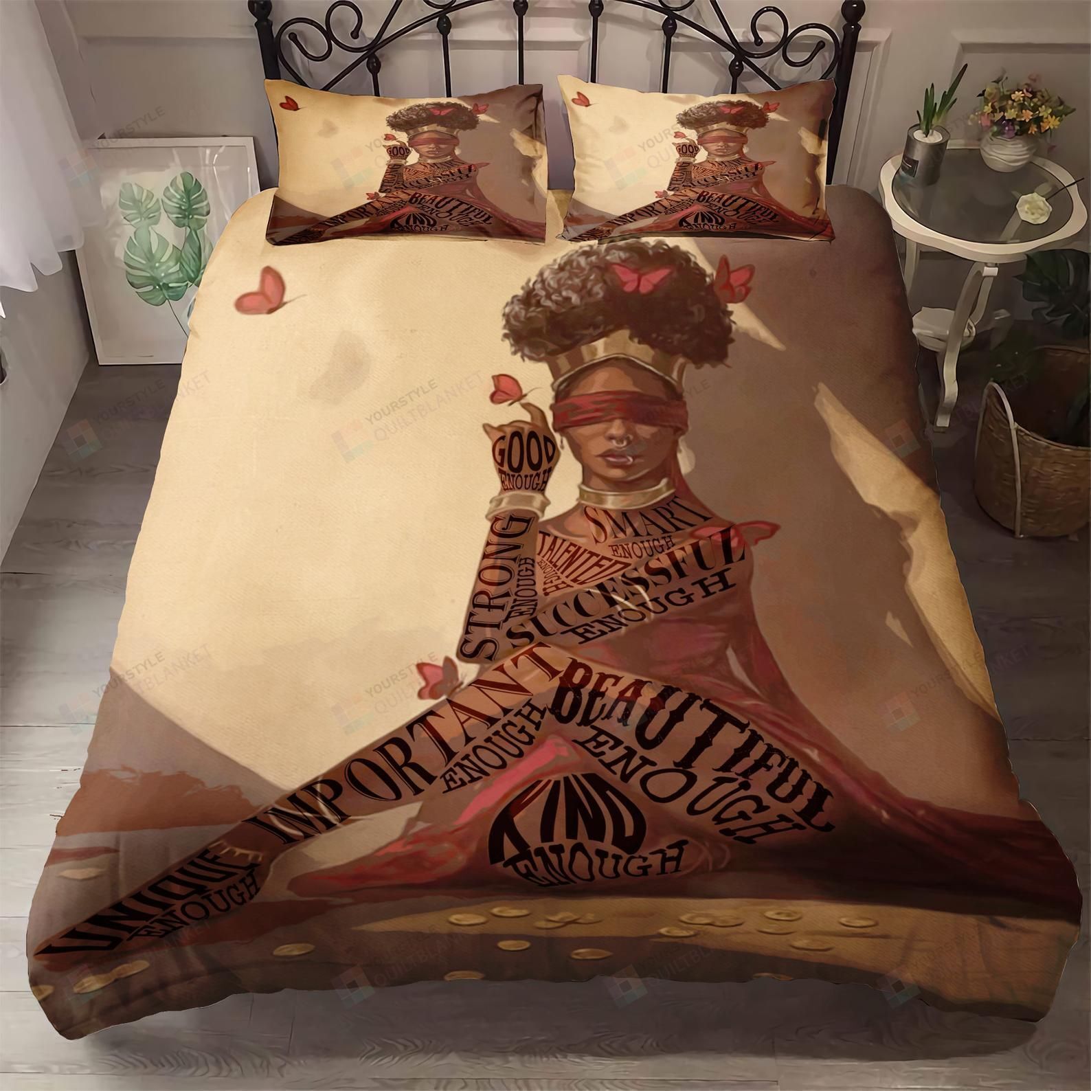 Black Queen Bedding Set Duvet Cover - African American Woman