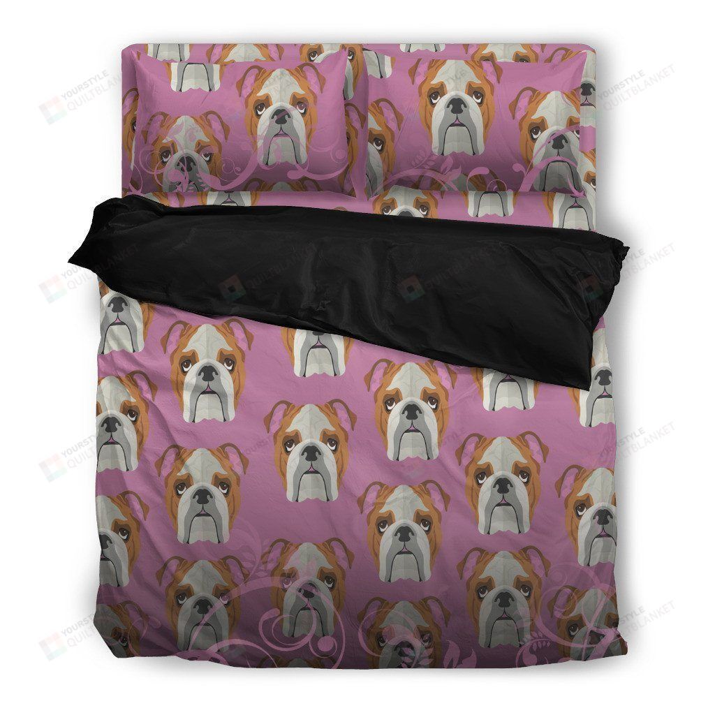 Bulldog Cotton Bed Sheets Spread Comforter Duvet Cover Bedding Sets