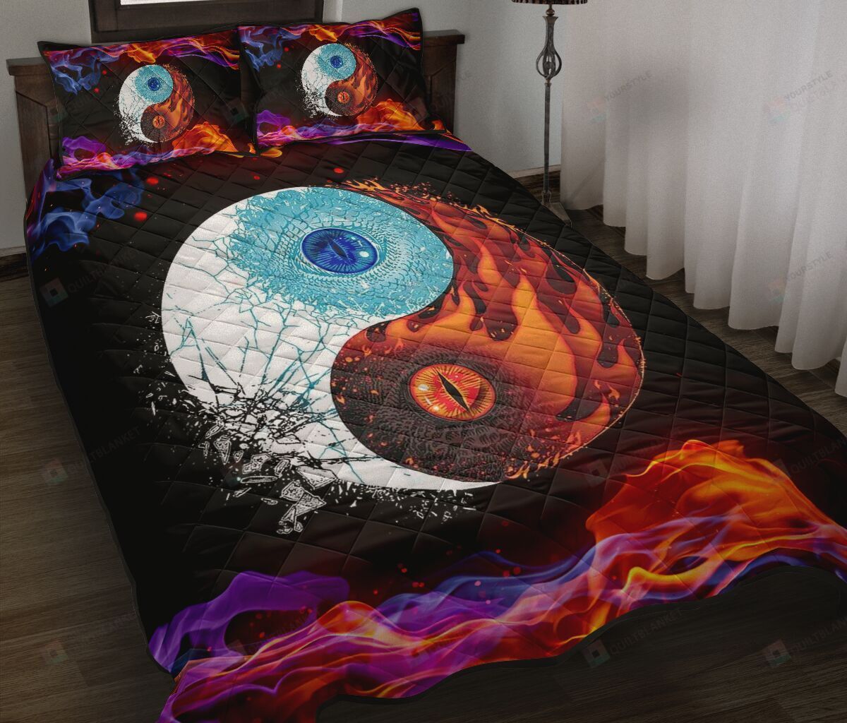 Dragon Fire Style Quilt Bedding Set