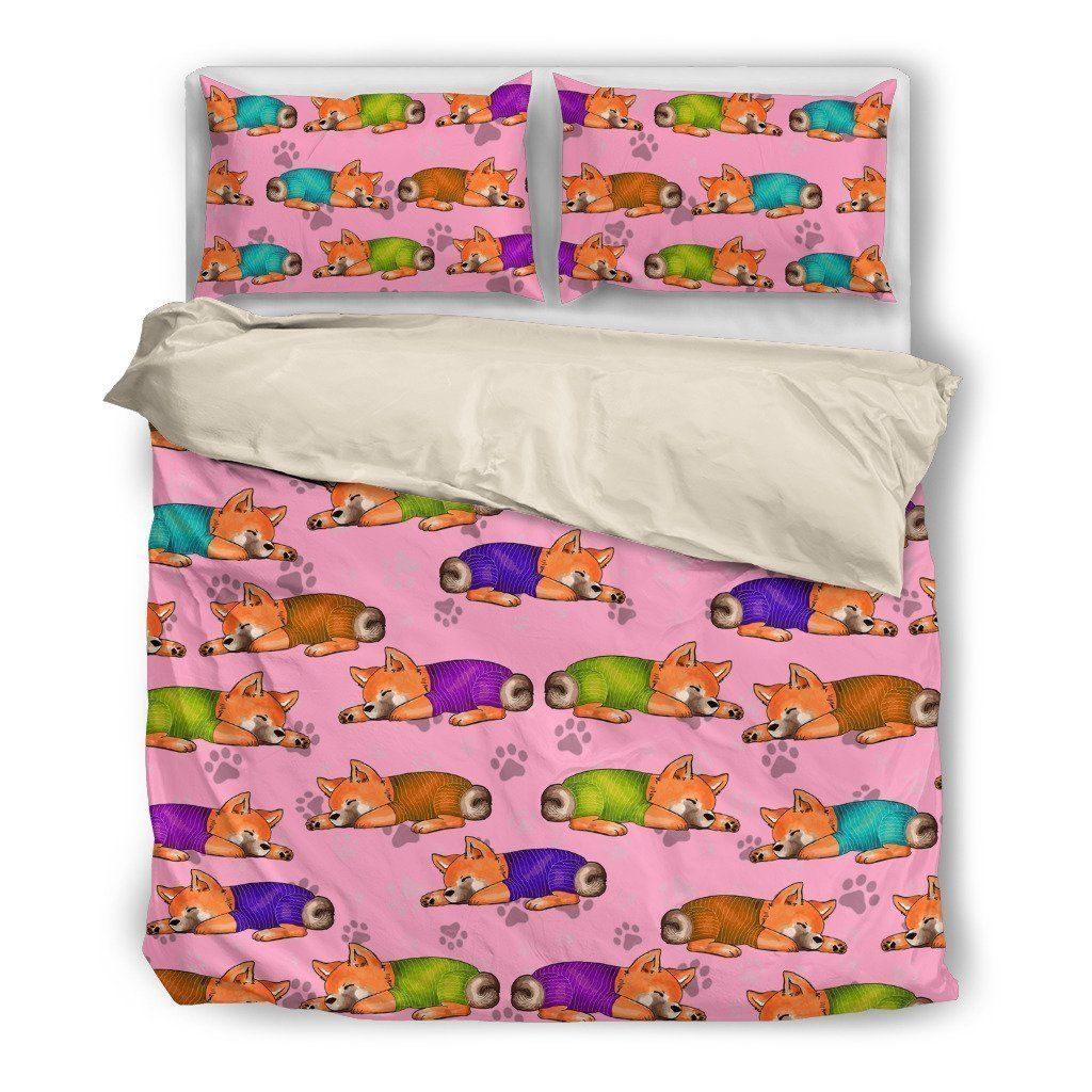 Akita Cotton Bed Sheets Spread Comforter Duvet Cover Bedding Sets