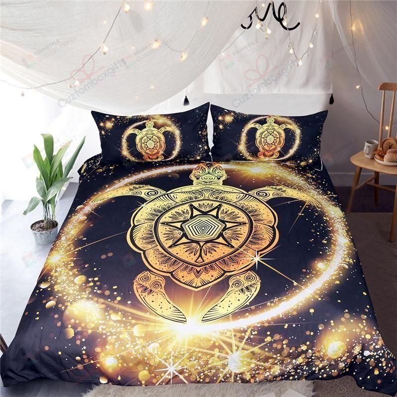 Golden Turtles Bohemian  Duvet Cover Bedding Set