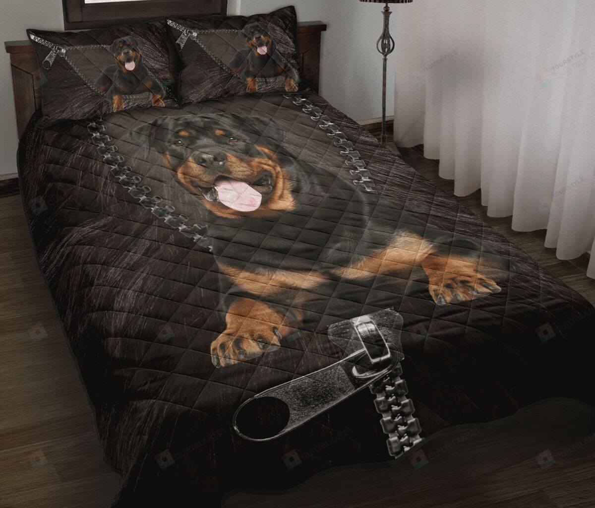 Rottweiler Quilt Bedding Set