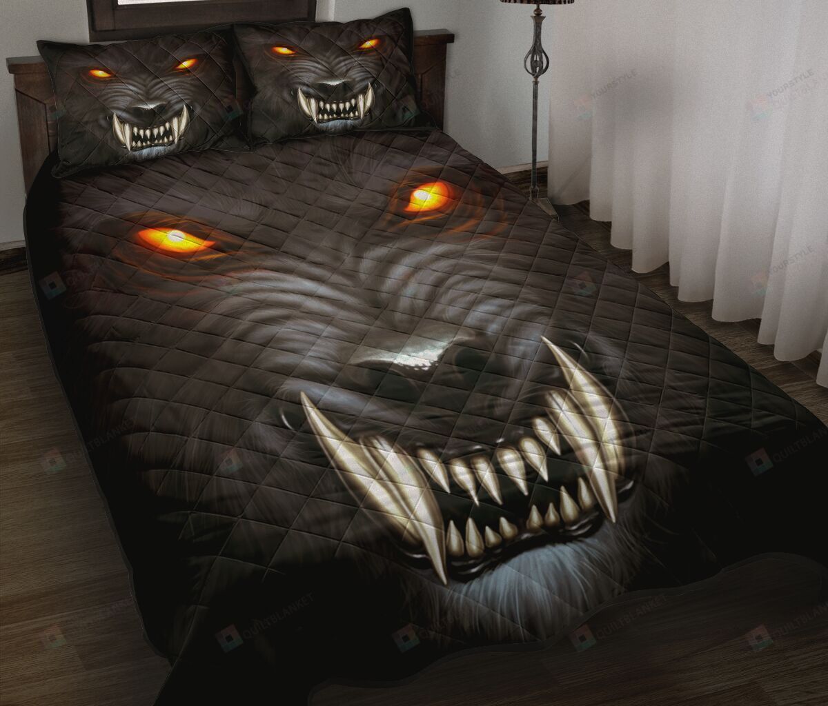 Love Wolf Quilt Bed Set Bedding Set