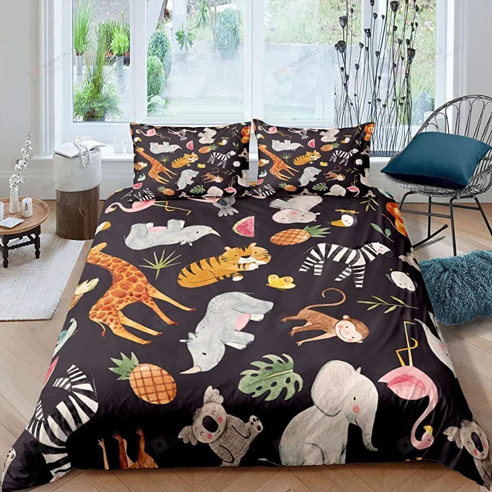 Animals Pattern Bed Sheets Duvet Cover Bedding Sets