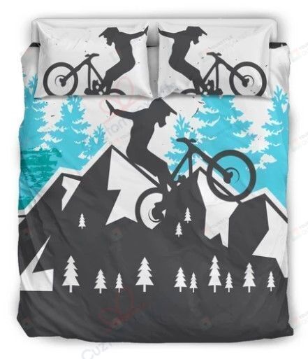 Mountain Bike Bedding Set Bed Sheets Spread Comforter Duvet Cover Bedding Sets