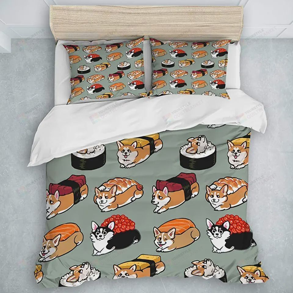 Sushi Corgi Decorative Bedding Set (Duvet Cover & Pillow Cases)