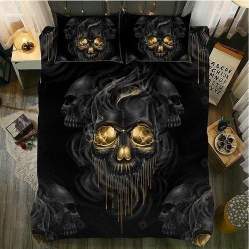 3d Black Skulls Bedding Set (Duvet Cover & Pillow Cases)