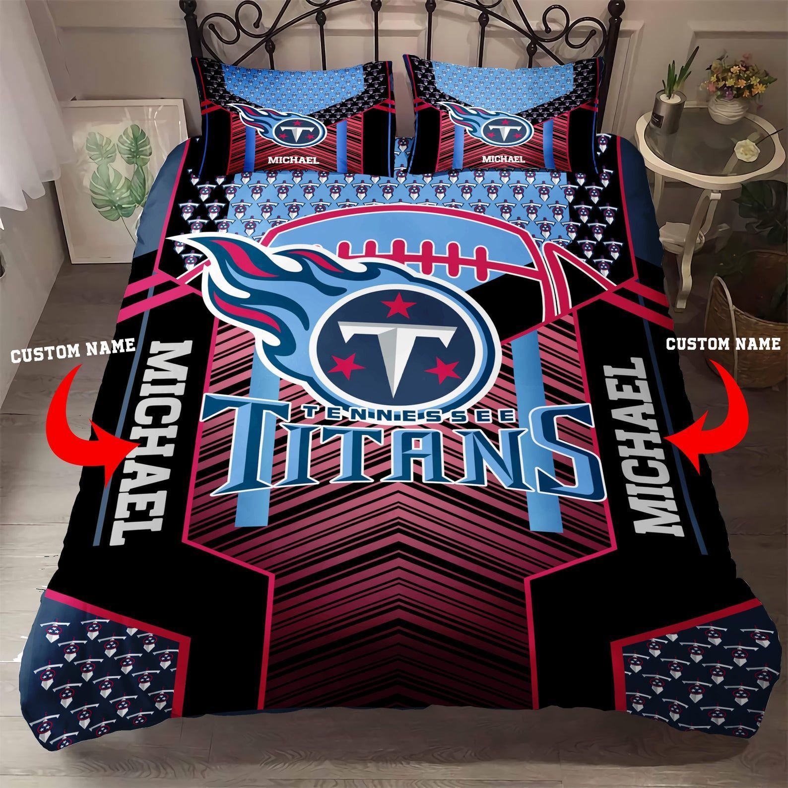Custom Name Tennessee Titans Bedding Set