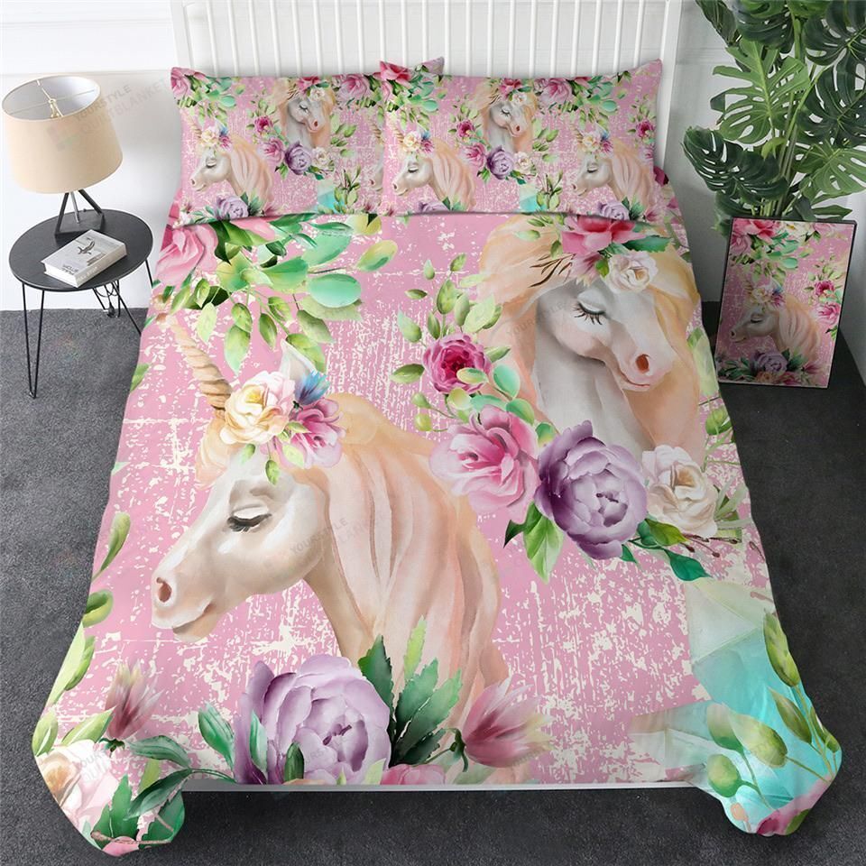 Unicorns Cotton Bed Sheets Spread Comforter Duvet Cover Bedding Sets