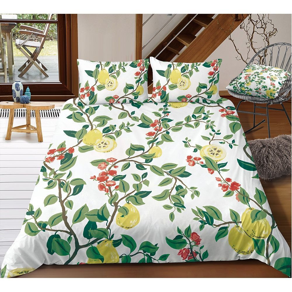 Pear Tree Bedding Set Cotton Bed Sheets Spread Comforter Duvet Cover Bedding Sets