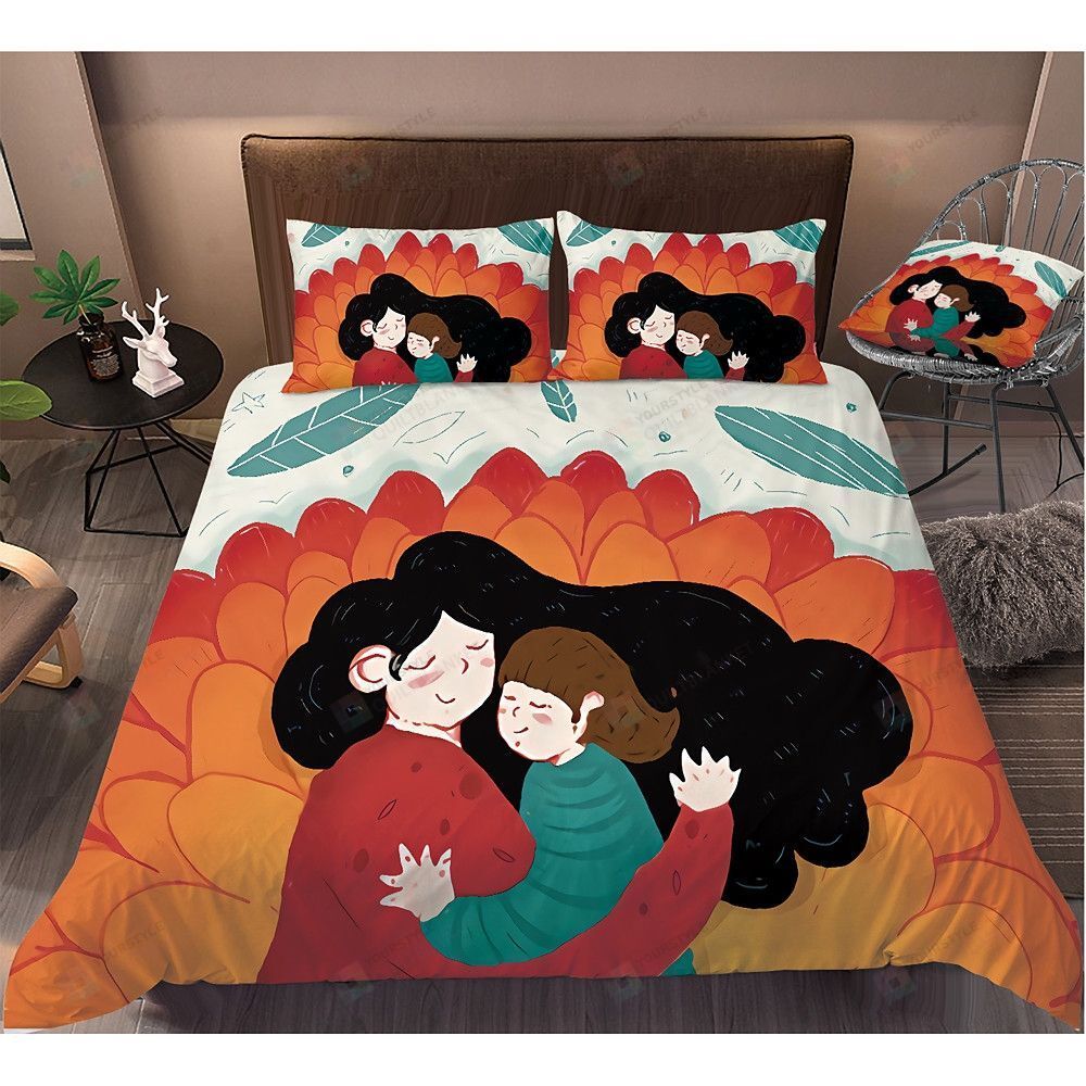Family Mom And Daughter Day Bedding Set Best Gift For Mom Bed Sheets Spread Comforter Duvet Cover Bedding Sets
