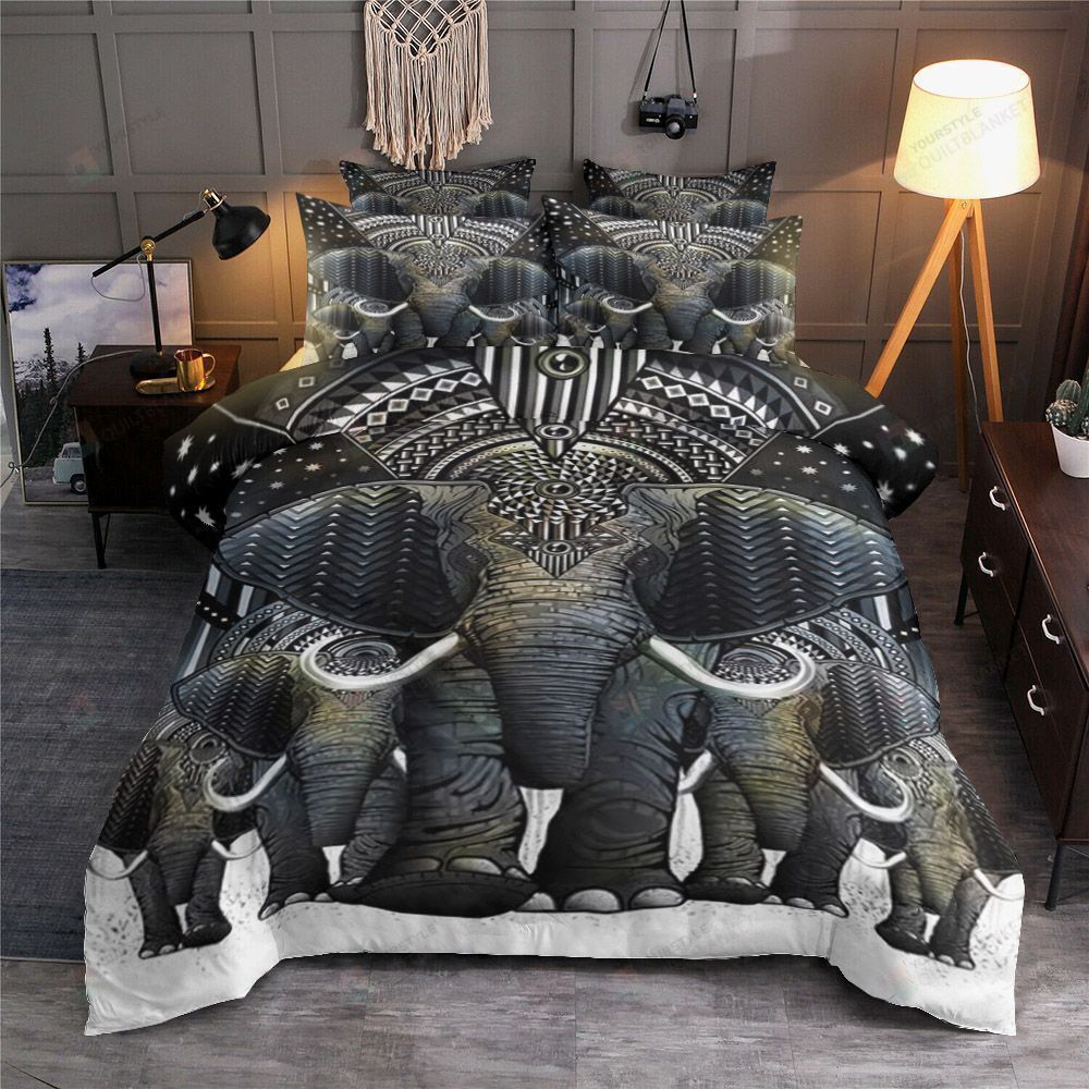 Elephant Cotton Bed Sheets Spread Comforter Duvet Cover Bedding Sets