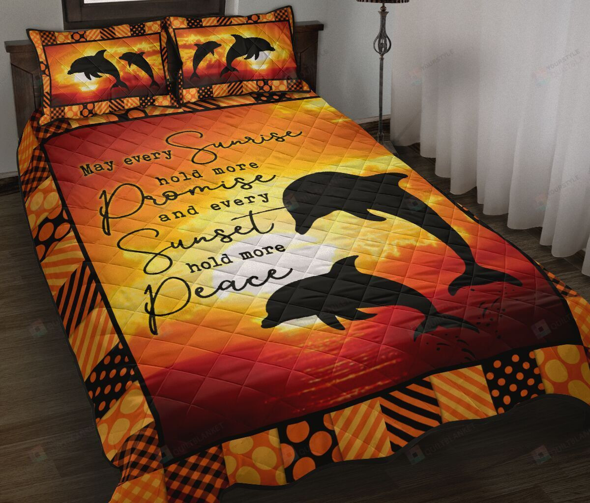 Dolphin - May every Sunrise Quilt Bedding Set