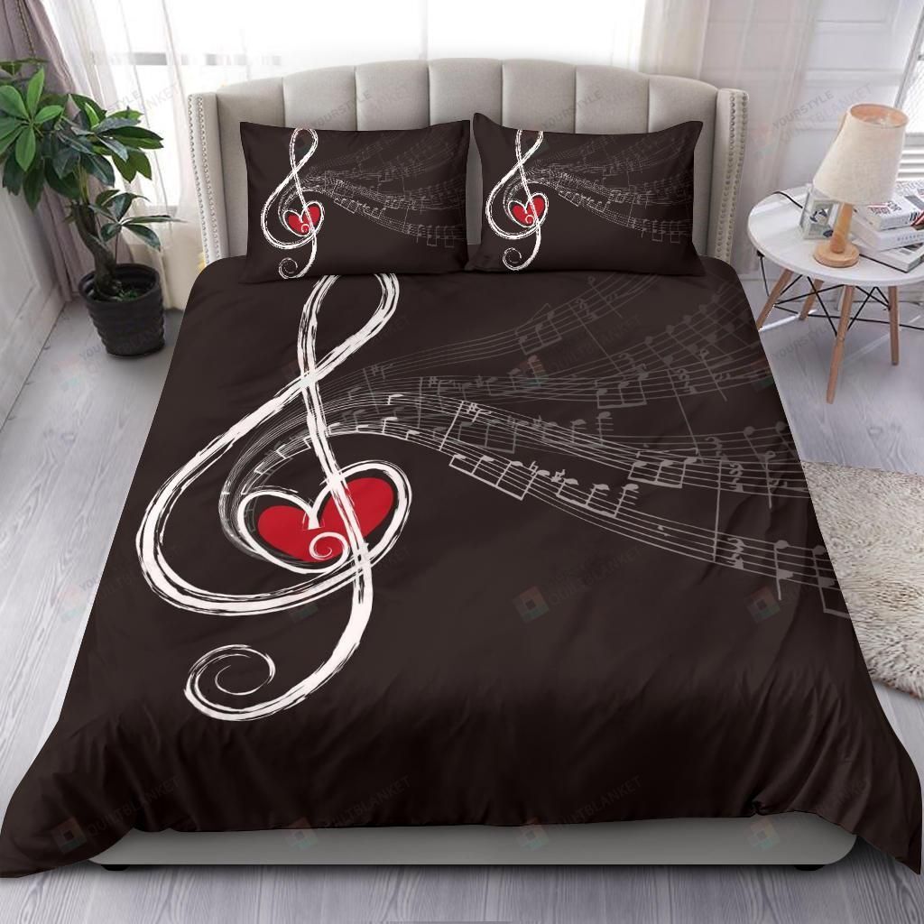 Music Notes Art Duvet Cover  Bedding Set