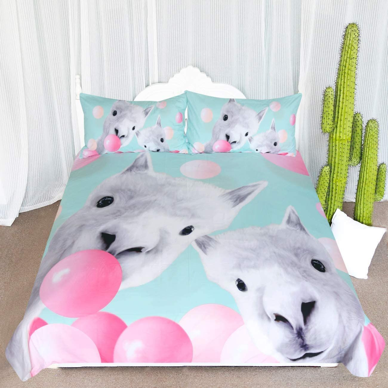 Lovely Llama Bedding Set Bed Sheet Spread Comforter Duvet Cover Bedding Sets