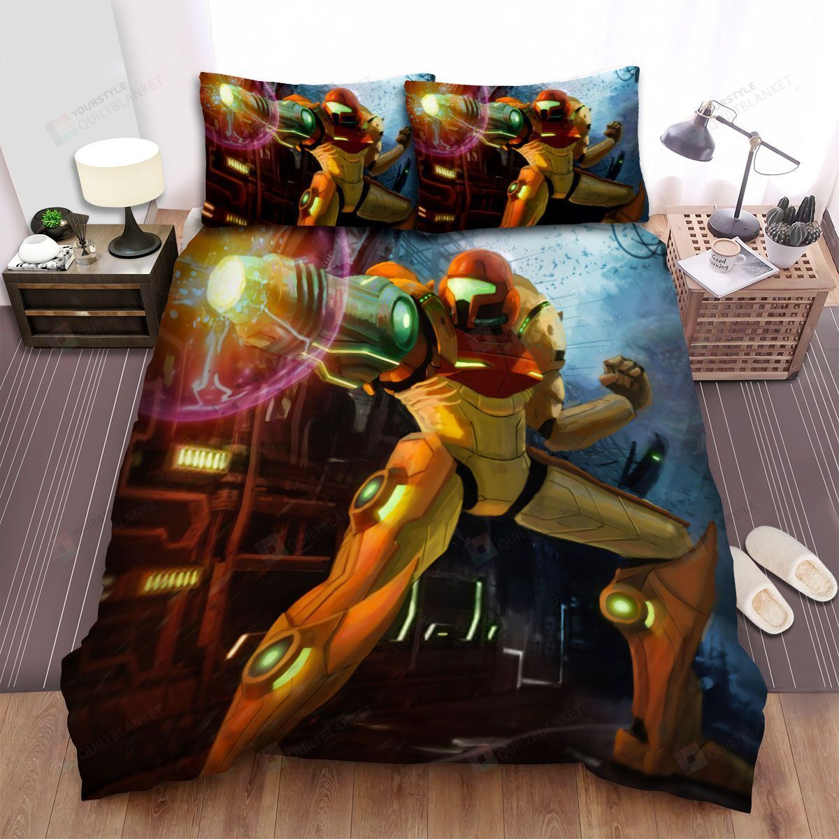 Metroid Bed Sheets Spread Comforter Duvet Cover Bedding Sets